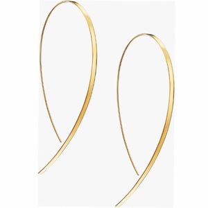 Lana 14K Gold Large Flat Hooked on Hoops Earrings